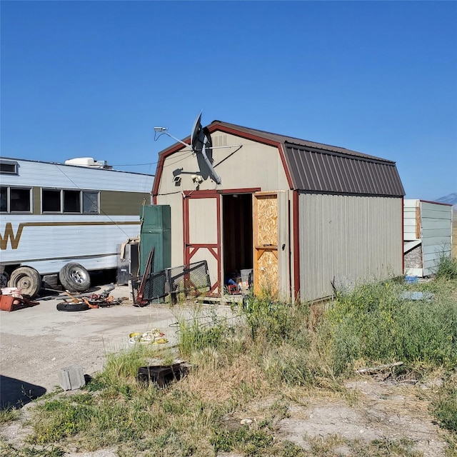 view of shed