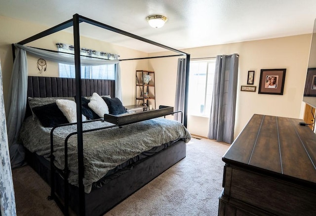 bedroom featuring carpet