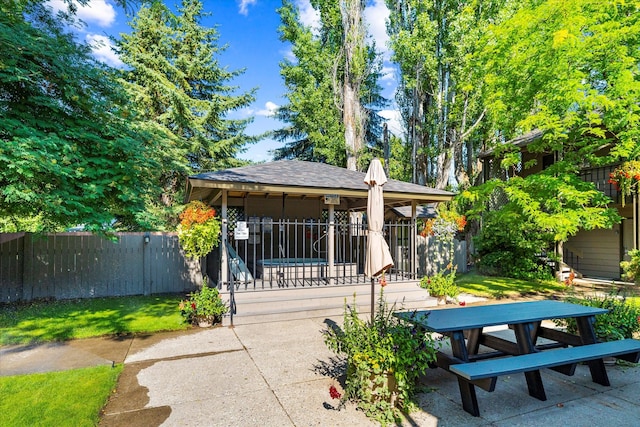 view of home's community featuring a patio