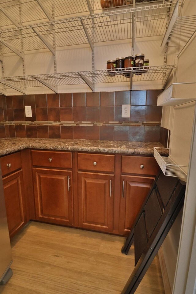 kitchen featuring light hardwood / wood-style flooring