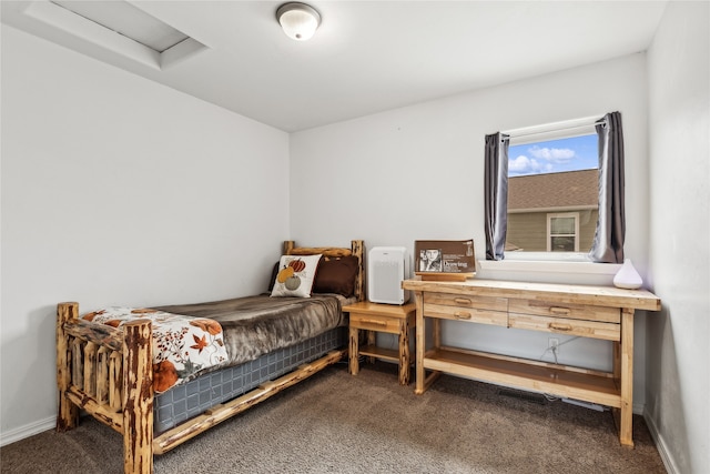 bedroom featuring carpet