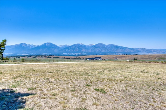 view of mountain feature featuring a rural view