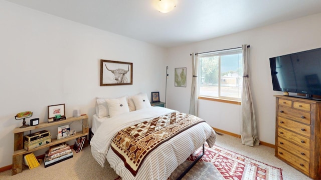 view of carpeted bedroom