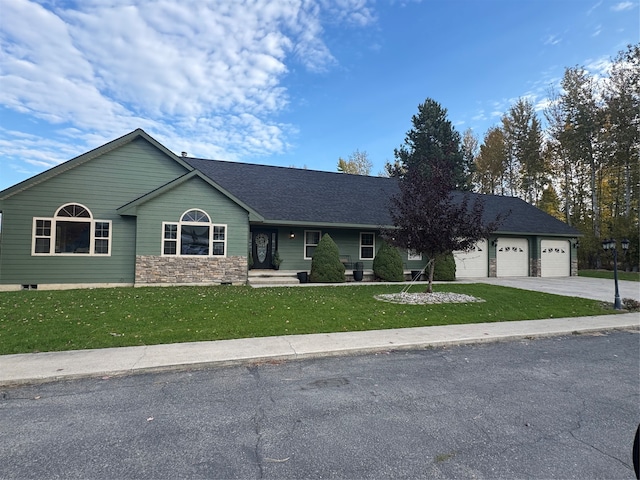 rear view of property featuring a yard