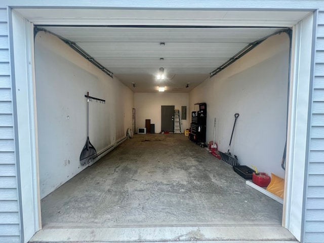 garage with electric panel