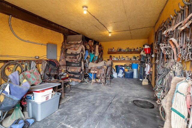 storage room with electric panel