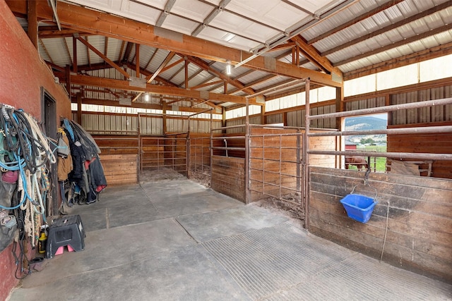 view of horse barn