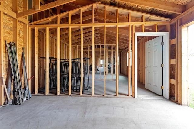 miscellaneous room with vaulted ceiling