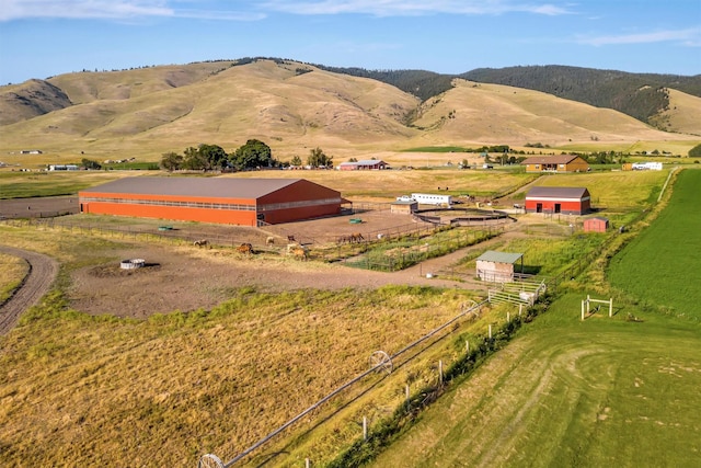 property view of mountains with a rural view