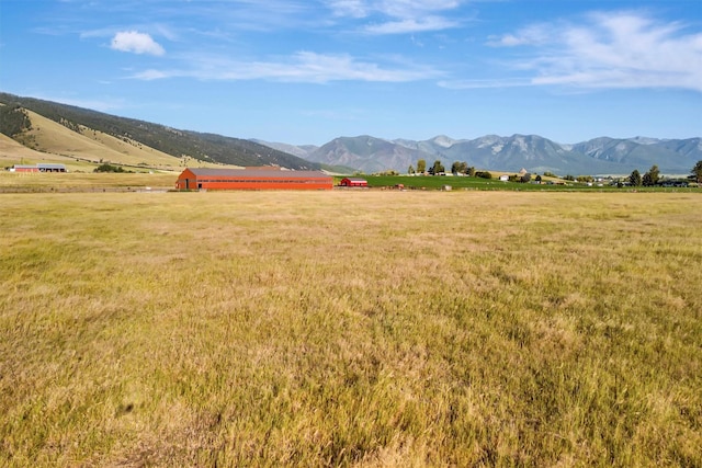 mountain view with a rural view