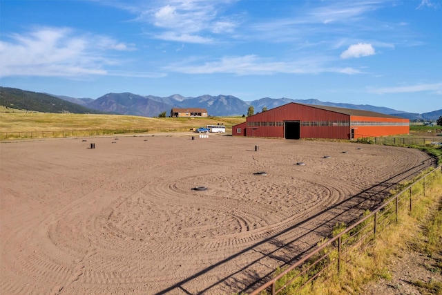 property view of mountains with a rural view