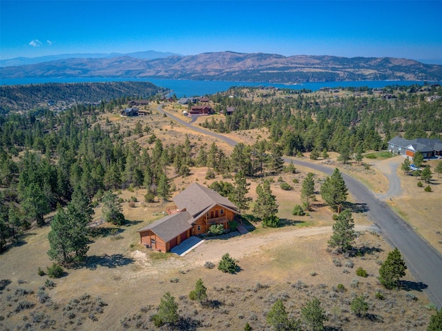 aerial view featuring a mountain view