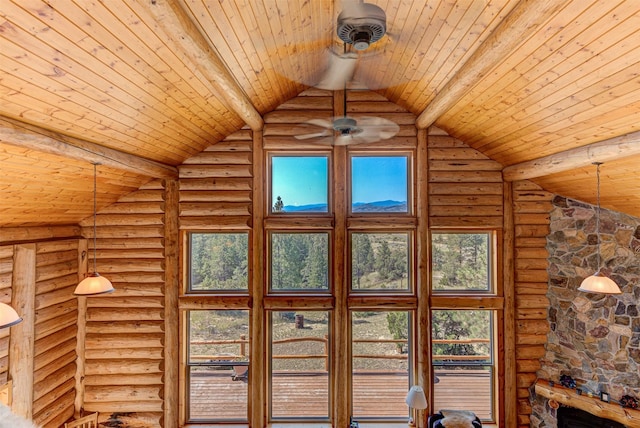 room details with wooden ceiling