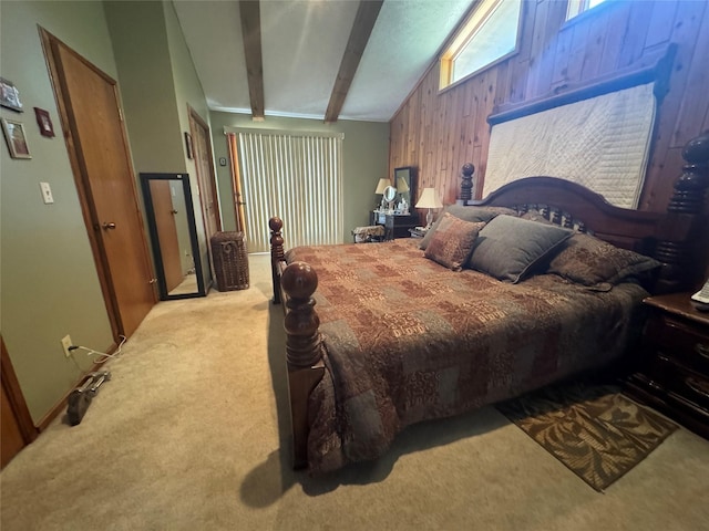 2378 Lake Creek Rd, Troy, MT 59935 - bedroom featuring wooden walls and carpet floors