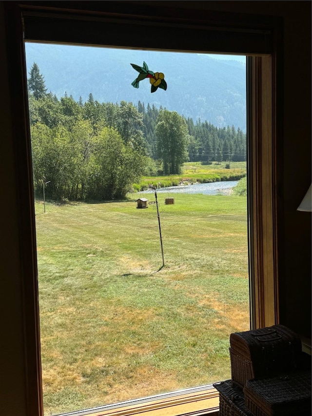 2378 Lake Creek Rd, Troy, MT 59935 - view of grassy yard with a water view