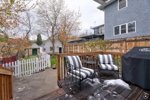 deck with grilling area