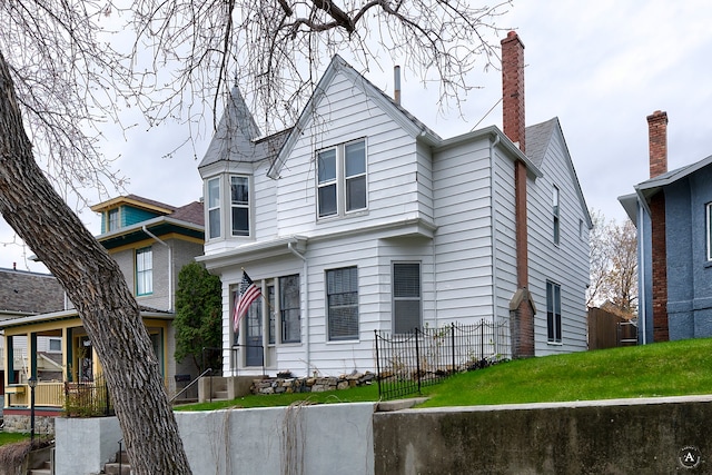 view of front of property featuring central AC