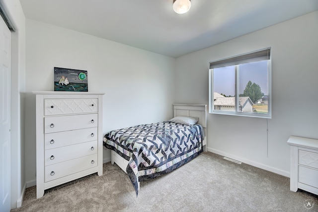 bedroom with carpet