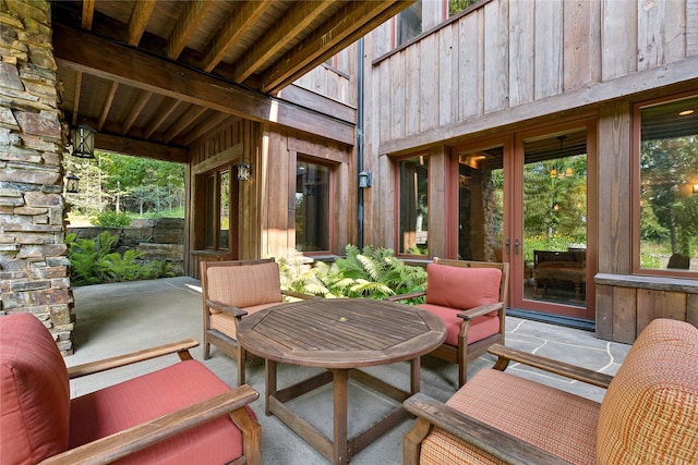 view of patio / terrace with french doors