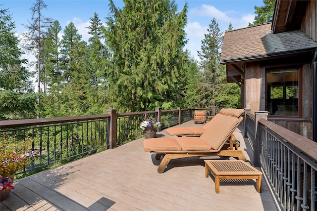 view of wooden deck