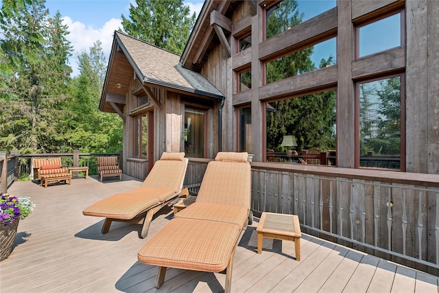 view of wooden terrace