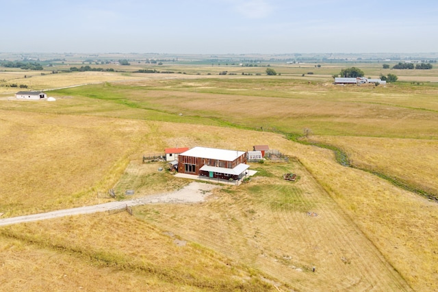 bird's eye view with a rural view