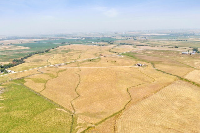 bird's eye view with a rural view