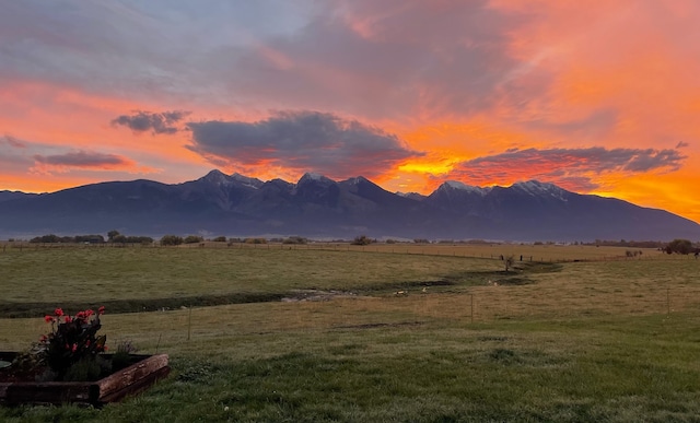 property view of mountains with a rural view