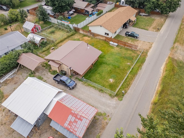 bird's eye view featuring a residential view