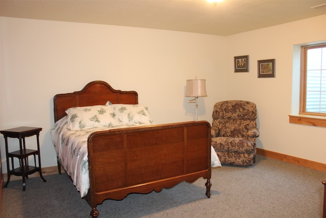 bedroom featuring carpet flooring