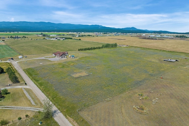 881 Lone Coyote Trl, Kalispell, MT 59901 - bird's eye view with a rural view and a mountain view
