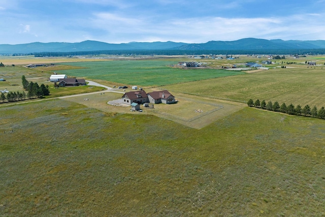 881 Lone Coyote Trl, Kalispell, MT 59901 - birds eye view of property with a rural view and a mountain view