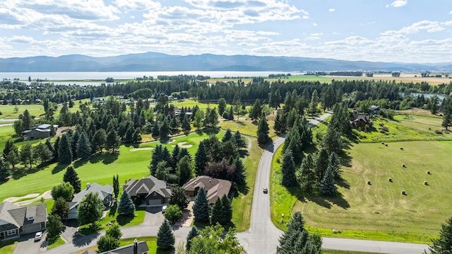 bird's eye view featuring a mountain view