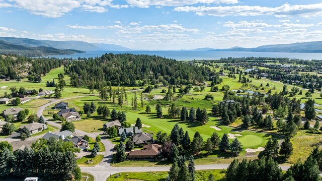 bird's eye view with a mountain view