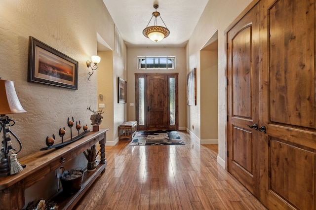 foyer featuring light wood-type flooring