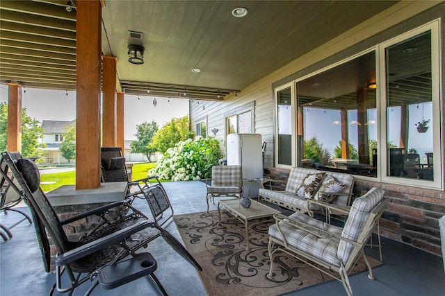view of patio / terrace with visible vents