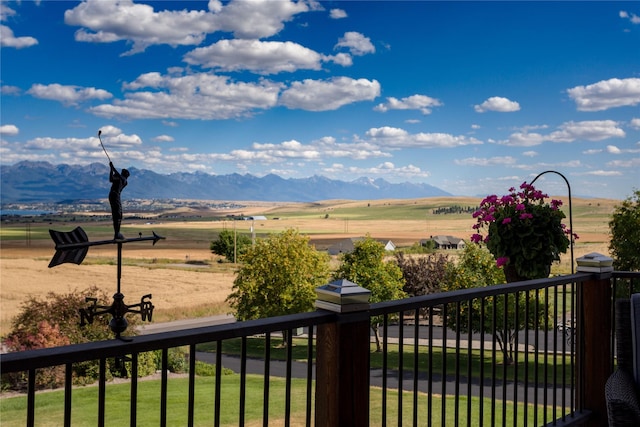 property view of mountains featuring a rural view