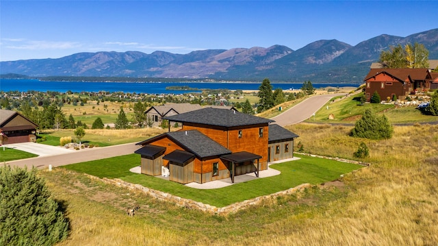 property view of mountains featuring a water view