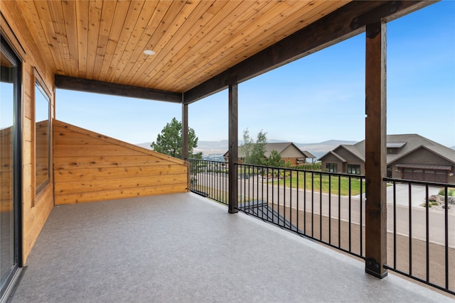 view of patio with a balcony