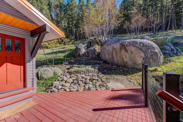 view of wooden deck