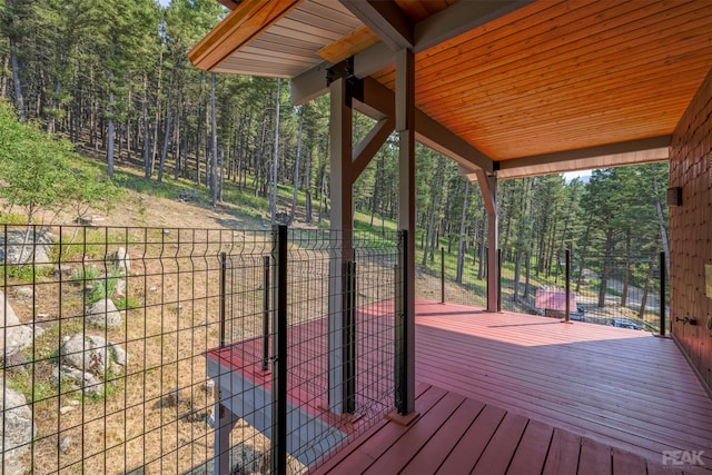 view of wooden terrace