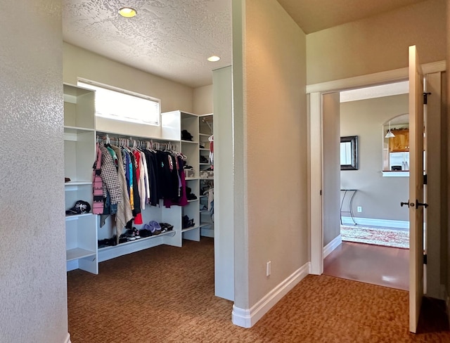 interior space featuring carpet flooring