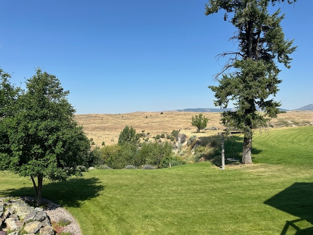 view of yard featuring a rural view