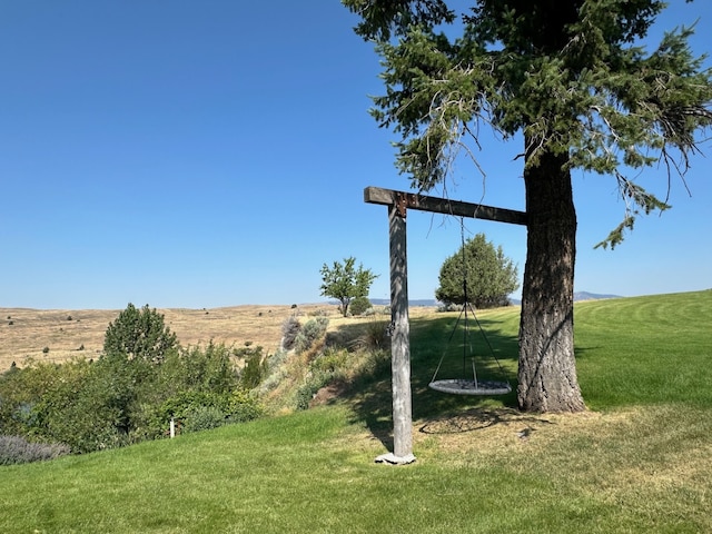 view of yard featuring a rural view