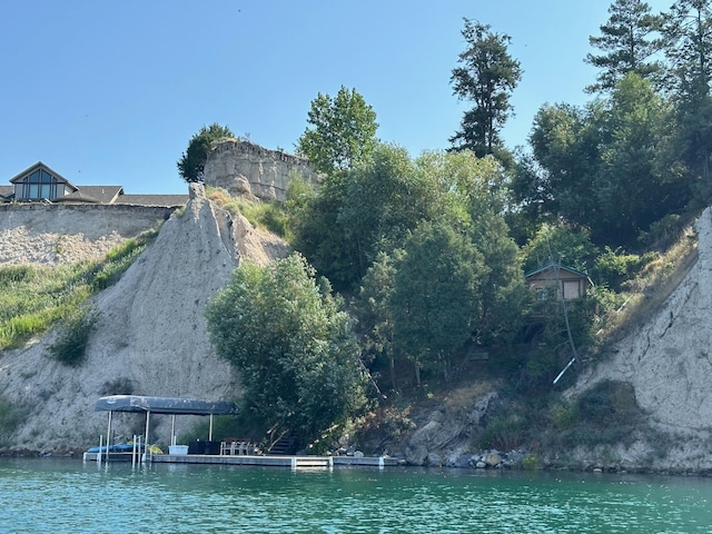 water view with a dock