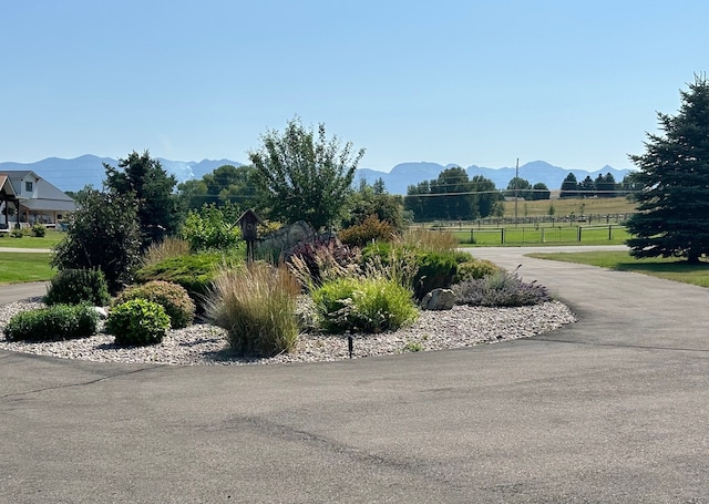 view of home's community featuring a mountain view