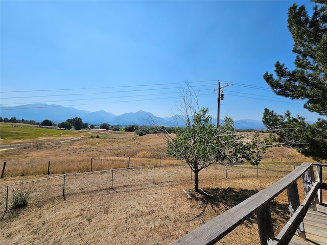 property view of mountains featuring a rural view