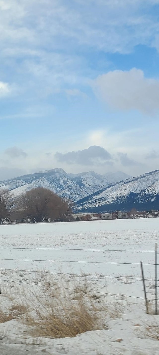 property view of water featuring a mountain view