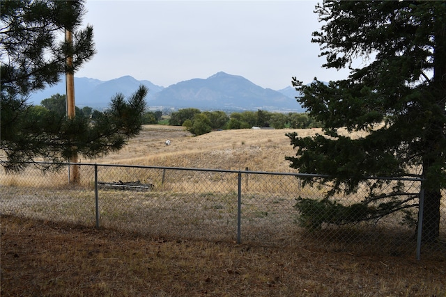 view of mountain feature featuring a rural view