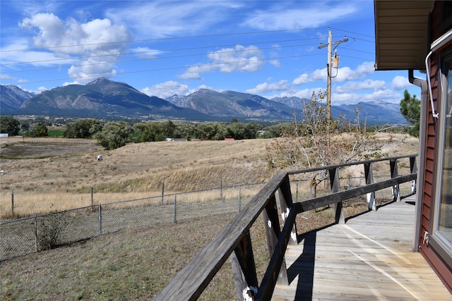 mountain view with a rural view